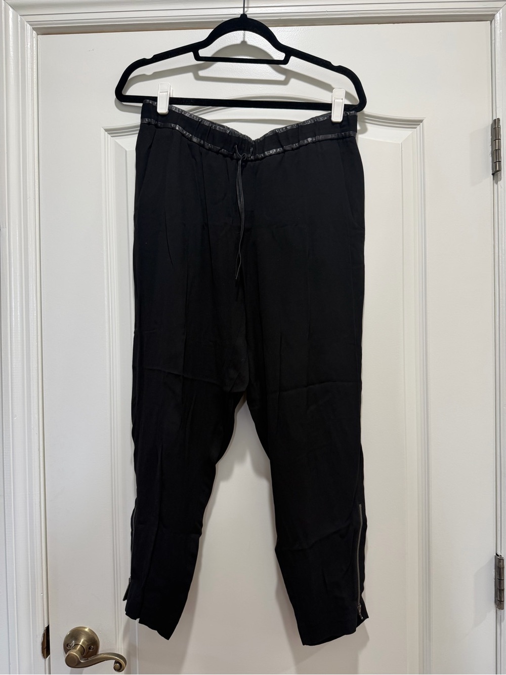 Helmut Lang women's black tapered jogger pants
